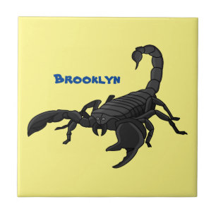 Azulejo Ilustracion personalizado de escorpión hambriento