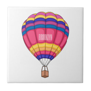 Azulejo Ilustracion personalizado de globo aerostático