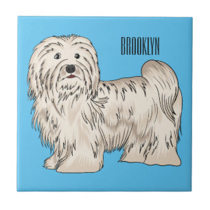 Azulejo Ilustracion personalizado de perro de La Habana