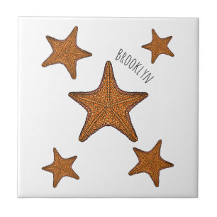 Azulejo Ilustracion personalizado de pez estrella