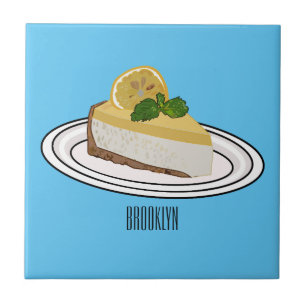 Azulejo Ilustracion personalizado de queso de limón