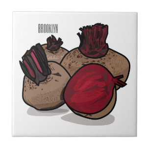 Azulejo Ilustracion personalizado de remolacha