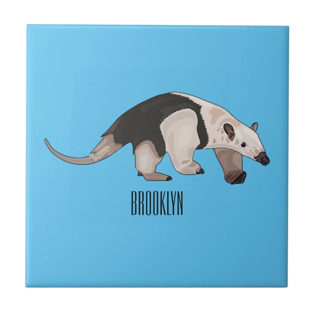 Azulejo Ilustracion personalizado de Tamandua (Frente)