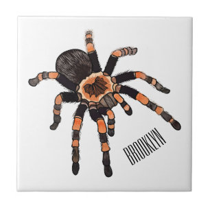 Azulejo Ilustracion personalizado de Tarantula