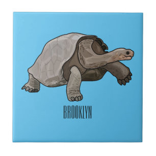 Azulejo Ilustracion personalizado de tortugas de Galápagos