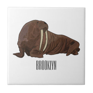 Azulejo Ilustracion personalizado de Walrus
