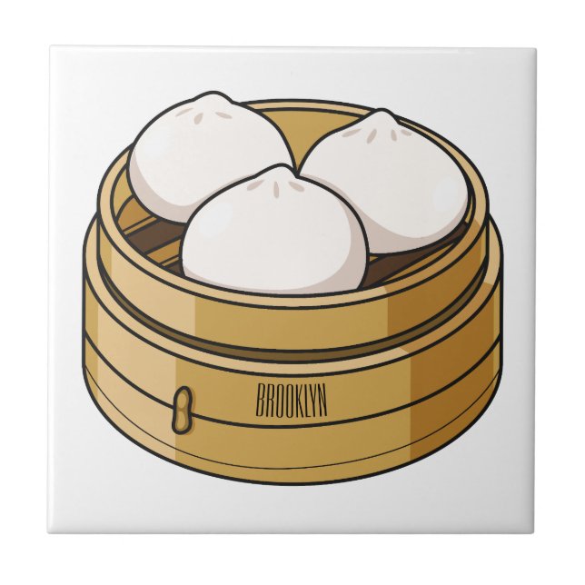 Azulejo Ilustracion personalizado Dim sum (Frente)