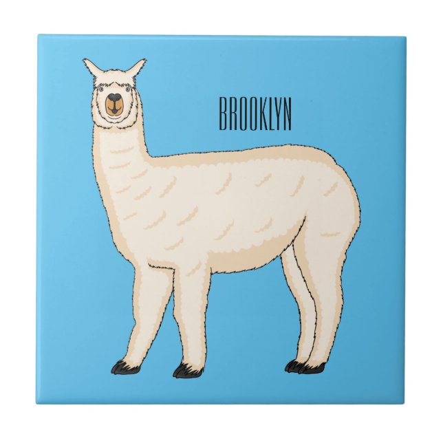Azulejo Ilustracion personalizado Llama (Frente)