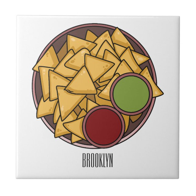 Azulejo Ilustracion personalizado Nachos (Frente)
