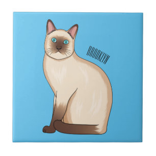 Azulejo Ilustracion personalizado siamés