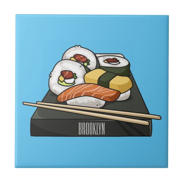 Azulejo Ilustracion personalizado Sushi (Frente)