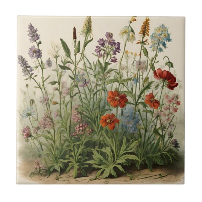 Azulejo Ilustracion Wildflowers (Frente)