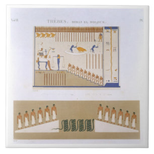 Azulejo Ilustraciones de frescos del EL Molouk de Byban,