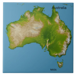 Azulejo Imagen de la NASA desde el espacio de Australia