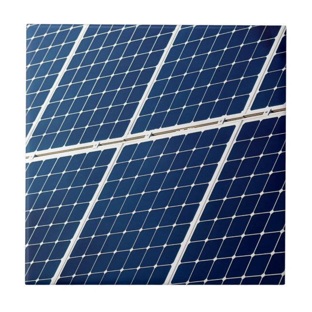 Azulejo Imagen divertida de un panel de energía solar (Frente)