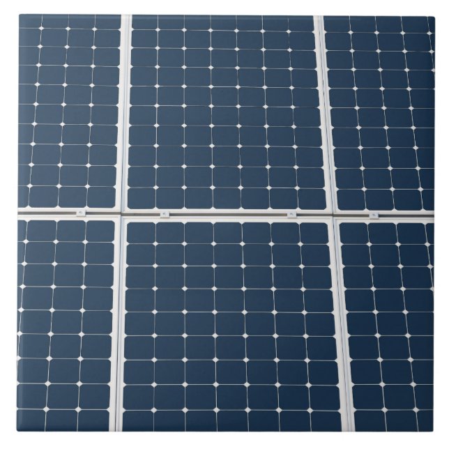 Azulejo Imagen divertida de un panel de energía solar (Frente)