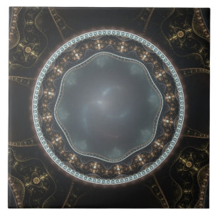 Azulejo Imagen fractal metálica Ornate Steampunk