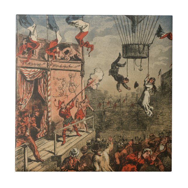 Azulejo Imagen Humorística De Un Perforador Teatral (Frente)