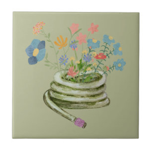 Azulejo Imagen única de jardinería Regalo de flores verde 