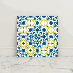 Azulejo Imperial Blue Elegant Geometric Mosaic