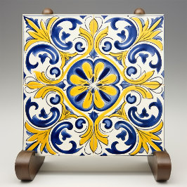 Azulejo Impresión amarilla de flores de flores amarillas A