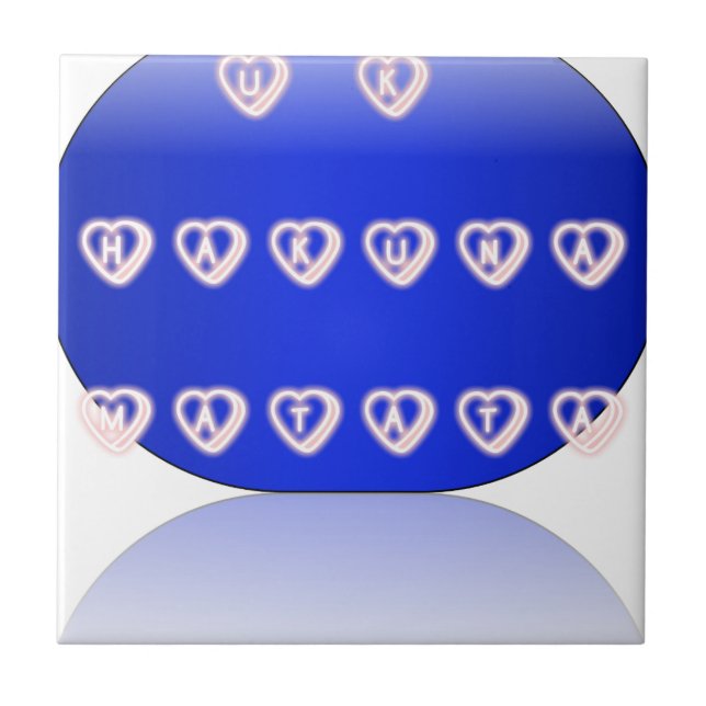 Azulejo Impresión artística de Hakuna Matata en el Reino U (Frente)