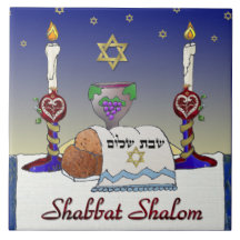 Impresión artística de Judaica Shabbat Shalom