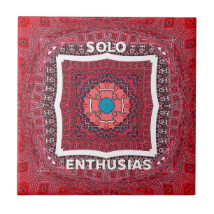 Azulejo Impresión artística del patrón Ajrak de la cultura