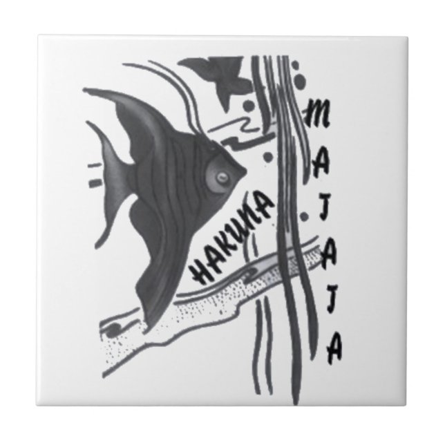 Azulejo Impresión de arte de pescado de Hakuna Matata (Frente)