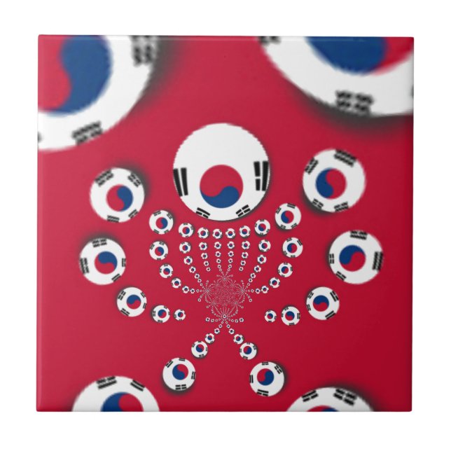 Azulejo Impresión de arte Kaleidoscope de la bandera de Co (Frente)