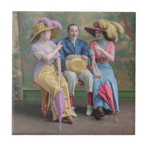 Azulejo impresión de artistas de vaudeville de alrededor d