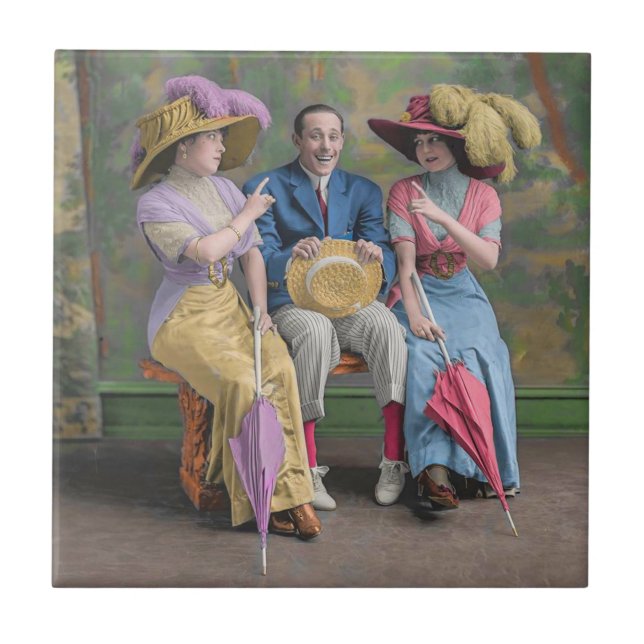 Azulejo impresión de artistas de vaudeville de alrededor d (Frente)