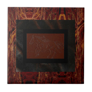 Azulejo Impresión de caballo/mosaico de textura falsa