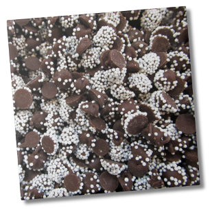 Azulejo Impresión De Chip De Chocolate Con Ropa Blanca