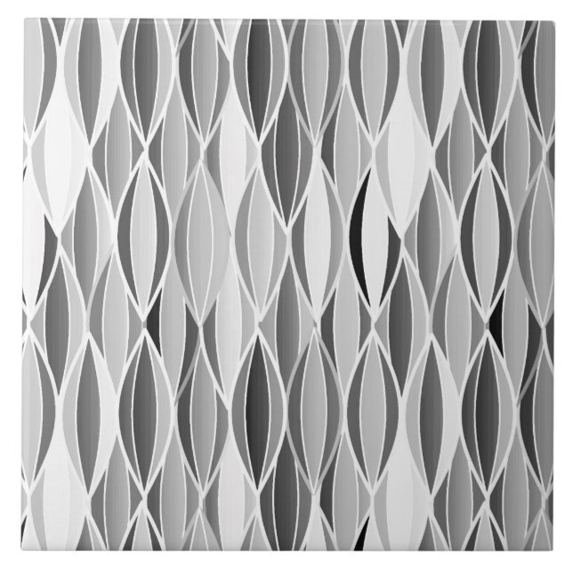 Azulejo Impresión de cinta de medio siglo - tonos grises / (Frente)