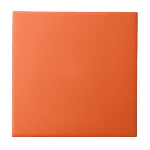 Azulejo Impresión de color sólido en Naranja brillante de