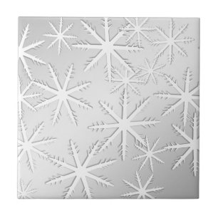 Azulejo Impresión de copos de nieve