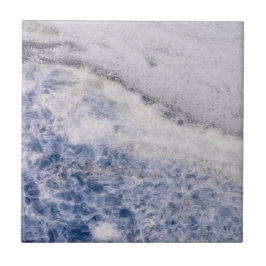 Azulejo Impresión de cristal de cuarzo de calcio azul zen