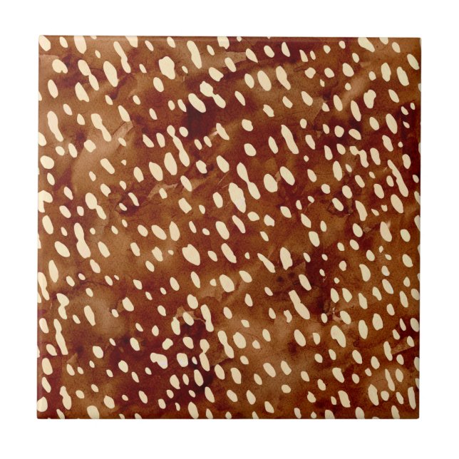 Azulejo Impresión de Deer de color de agua (Frente)