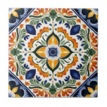 Azulejo Impresión de favores matrimoniales mexicanos de la<br><div class="desc">Azulejo azul Talavera portuguesa baldosas vintage hacienda mexicana favores cerámicos estampados azulejos de azulejos de azulejos de talavera mediterráneos decorados con azulejos de talavera hace un agradable toque de honor para sus huéspedes estilo Hacienda boda talavera fiesta</div>