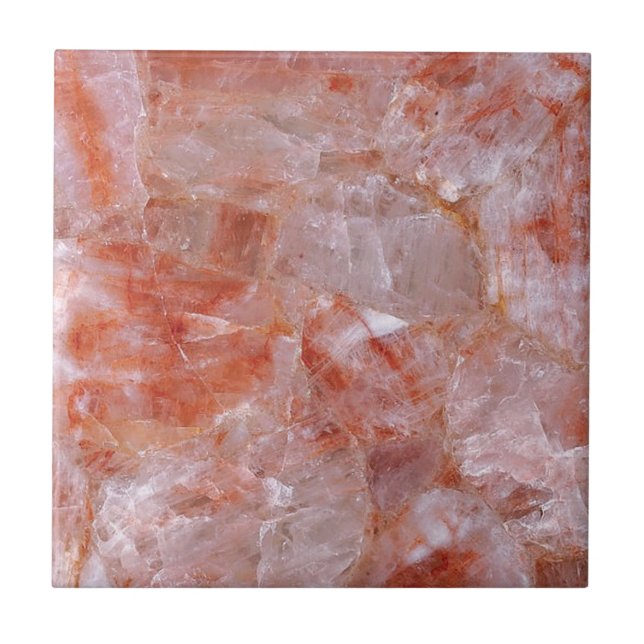 Azulejo Impresión de Gemstone rosa rosa Quartz (Frente)