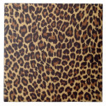 Azulejo Impresión de leopardo<br><div class="desc">Hermosa huella de oro y leopardo negro.</div>