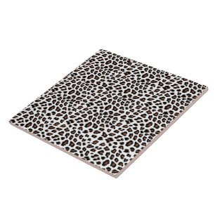Azulejo Impresión de leopardo blanco