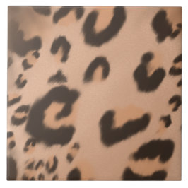 Azulejo Impresión de leopardo texturizado de mano dibujada
