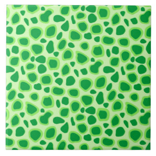 Azulejo Impresión de leopardo - Tonos de verde animo