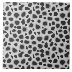 Azulejo Impresión de leopardo - tonos grises