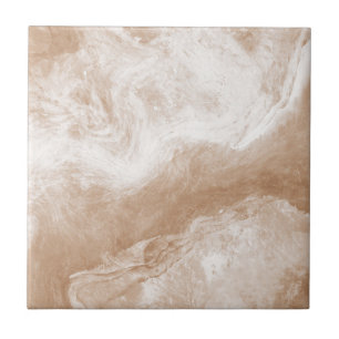 Azulejo Impresión de mármol blanco beige tan marrón