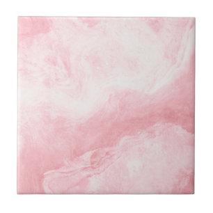 Azulejo Impresión de mármol blanco rosa claro