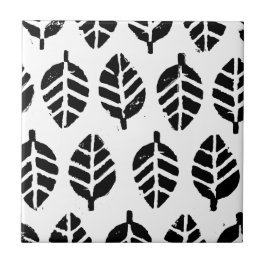 Azulejo Impresión de papa de patrón de hojas