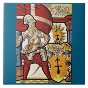 Azulejo Impresión de soldado suizo del año 1600